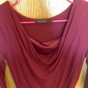 Scoop neck 3/4 length sleeve top